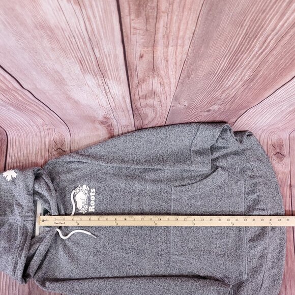 Rare Roots Canada Salt & Pepper Grey Hooded Poncho Cape One Size Fleece - Picture 11 of 11